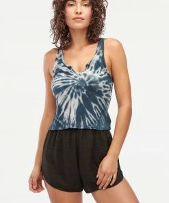 LACAUSA NEW IN ROXY RIBBED TANK SMOKY QUARTZ