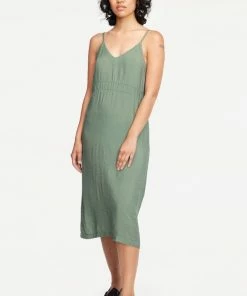 LACAUSA ALMA SLIP DRESS SEAWEED SPRING '22