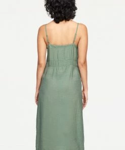 LACAUSA ALMA SLIP DRESS SEAWEED SPRING '22