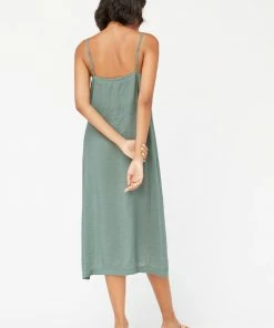 LACAUSA ALMA SLIP DRESS SEAWEED SPRING '22