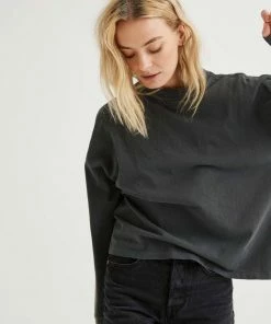 RICHER POORER SPRING '22 RELAXED LONG SLEEVE PULLOVER STRETCH LIMO