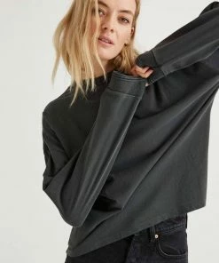 RICHER POORER SPRING '22 RELAXED LONG SLEEVE PULLOVER STRETCH LIMO