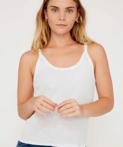 LACAUSA MAYA RIBBED TANK WHITE SPRING '22