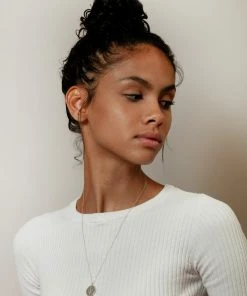 WOLF CIRCUS ROSE COIN NECKLACE SILVER NEW IN