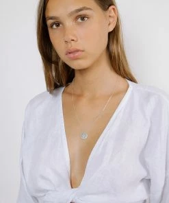 WOLF CIRCUS ROSE COIN NECKLACE SILVER NEW IN