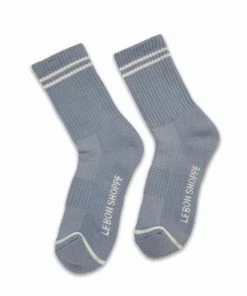 LE BON SHOPPE BOYFRIEND SOCKS BLUE GREY 8 LE BON SHOPPE BOYFRIEND SOCKS BLUE GREY