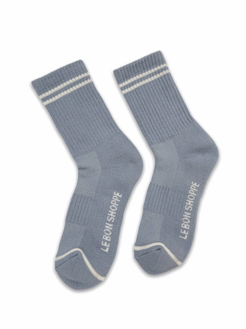 LE BON SHOPPE BOYFRIEND SOCKS BLUE GREY 4 LE BON SHOPPE BOYFRIEND SOCKS BLUE GREY