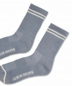 LE BON SHOPPE BOYFRIEND SOCKS BLUE GREY 9 LE BON SHOPPE BOYFRIEND SOCKS BLUE GREY
