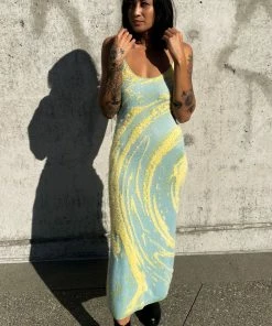 HOUSE OF SUNNY SALE HOCKNEY DRESS CYPRESS