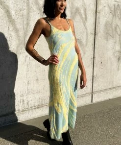 HOUSE OF SUNNY SALE HOCKNEY DRESS CYPRESS