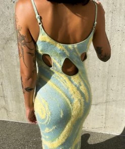 HOUSE OF SUNNY SALE HOCKNEY DRESS CYPRESS