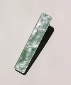 PIPE AND ROW RESIN RECTANGLE BARRETTE