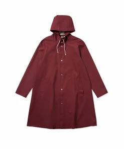 STUTTERHEIM MOSEBACKE RAIN JACKET BURGUNDY 9 STUTTERHEIM MOSEBACKE RAIN JACKET BURGUNDY