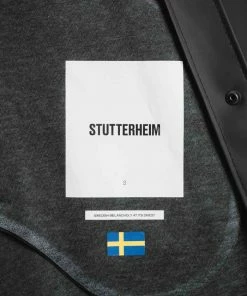 STUTTERHEIM MOSEBACKE RAIN JACKET LONG BLACK
