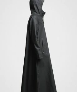 STUTTERHEIM MOSEBACKE RAIN JACKET LONG BLACK