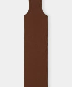 GANNI SOFTWARE LIGHT STRETCH JERSEY MAXI DRESS SPRING '22