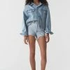 AGOLDE DEE DENIM SHORTS ULTRA HI RISE DIGIT