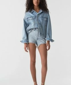 AGOLDE DEE DENIM SHORTS ULTRA HI RISE DIGIT
