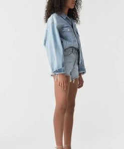 AGOLDE DEE DENIM SHORTS ULTRA HI RISE DIGIT
