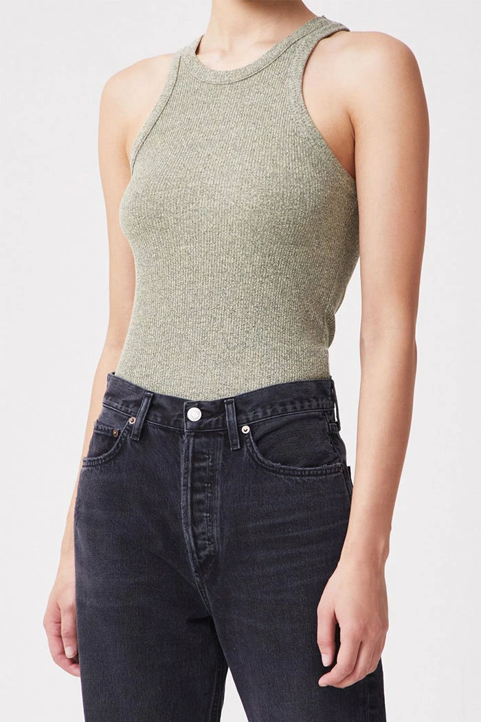 AGOLDE SUSTAINABILITY BAILEY RIB TANK 1 AGOLDE SUSTAINABILITY BAILEY RIB TANK