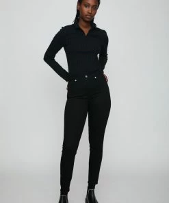 JUST FEMALE SALE ACROSS ZIP BLOUSE