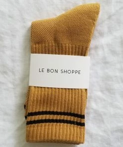 LE BON SHOPPE SPRING '22 BOYFRIEND SOCKS BISCOTTI