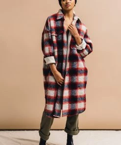 PIPE AND ROW NEW IN BLAKE PLAID COAT