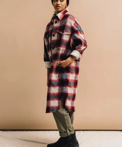 PIPE AND ROW NEW IN BLAKE PLAID COAT