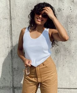 PERFECTWHITETEE NEW IN BLONDIE TANK WHITE