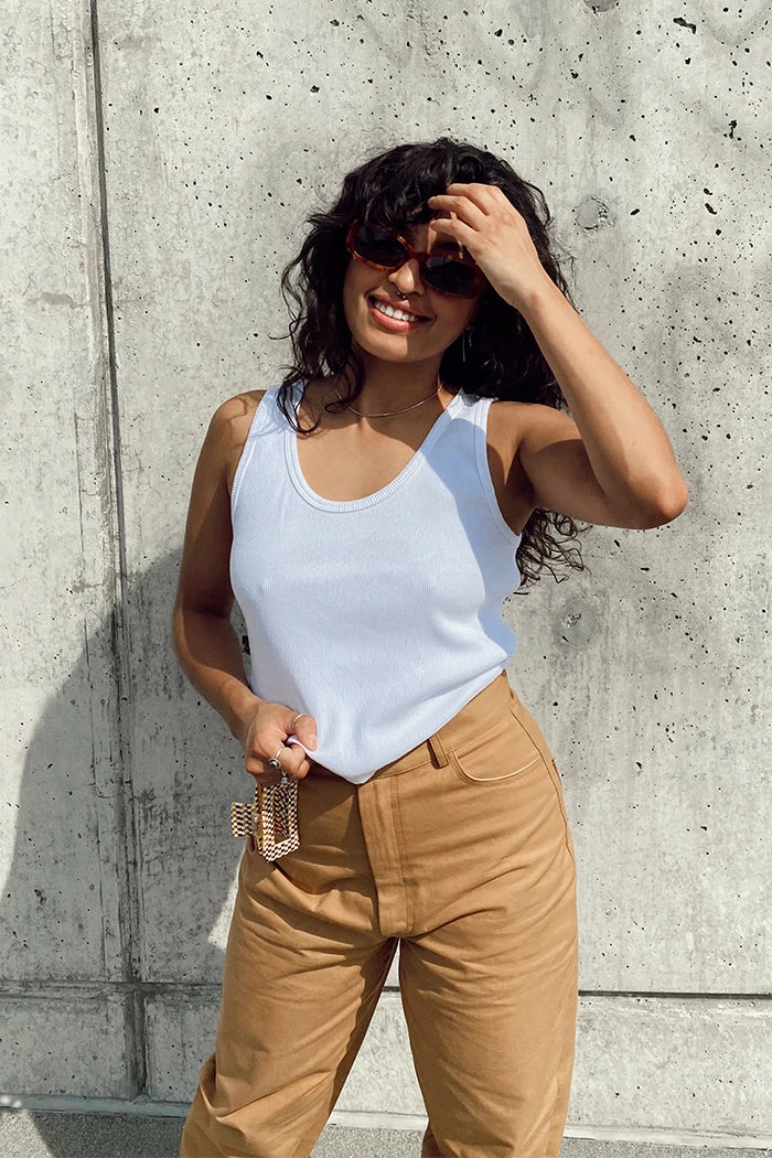 PERFECTWHITETEE NEW IN BLONDIE TANK WHITE 2 PERFECTWHITETEE NEW IN BLONDIE TANK WHITE