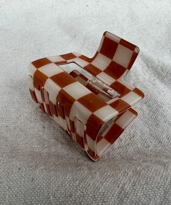 PIPE AND ROW SMALL SQUARE HAIR CLAW CHECKER CONGAC SPRING '22