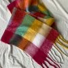 PIPE AND ROW CHUNKY PLAID SCARF