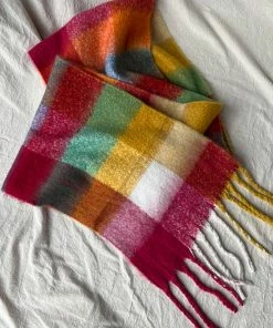 PIPE AND ROW CHUNKY PLAID SCARF