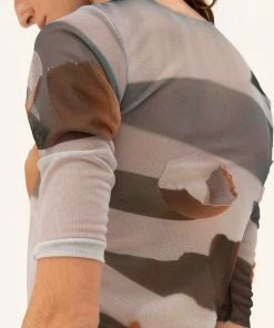 MUNDAKA TULLE LONG SLEEVE TOP SPRING '22