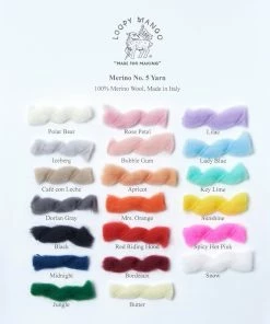 LOOPY MANGO POM POM KEYCHAIN DIY KIT MERINO NO. 5