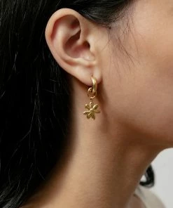 WOLF CIRCUS ACCESSORIES FLOWER CHARM HOOPS