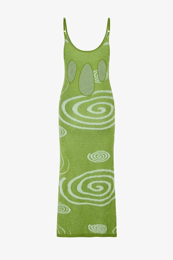 HOUSE OF SUNNY GALAXY HOCKNEY DRESS GRASS GREEN 2 HOUSE OF SUNNY GALAXY HOCKNEY DRESS GRASS GREEN