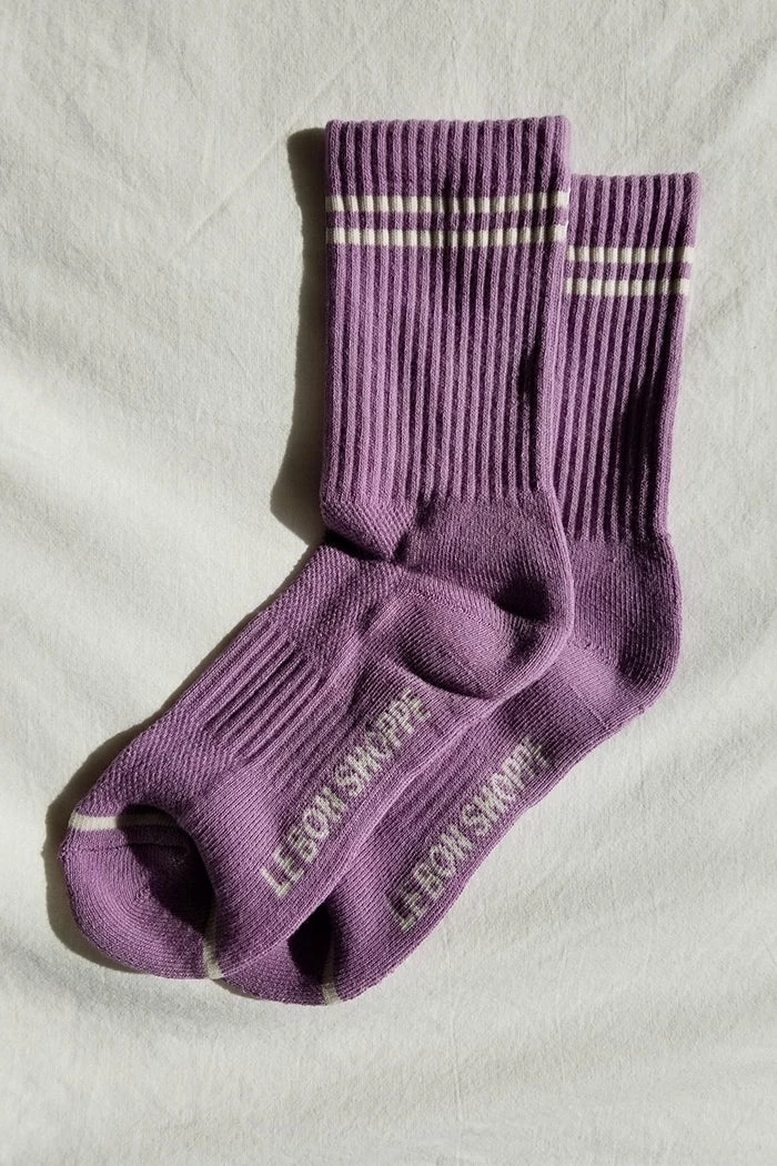 LE BON SHOPPE BOYFRIEND SOCKS GRAPE SPRING '22 1 LE BON SHOPPE BOYFRIEND SOCKS GRAPE SPRING '22