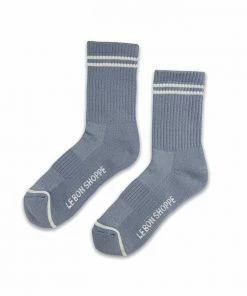 LE BON SHOPPE BOYFRIEND SOCKS BLUE GREY