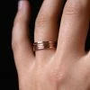 HANNAH NAOMI HAMMERED MEDIUM STACKING RING NEW IN