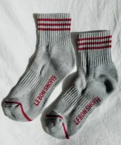 LE BON SHOPPE GIRLFRIEND SOCKS HEATHER GREY SPRING '22