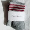 LE BON SHOPPE GIRLFRIEND SOCKS HEATHER GREY SPRING '22