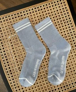 LE BON SHOPPE BOYFRIEND SOCKS BLUE GREY 7 LE BON SHOPPE BOYFRIEND SOCKS BLUE GREY