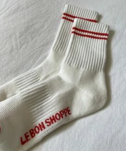 LE BON SHOPPE SPRING '22 BOYFRIEND SOCKS CLEAN WHITE