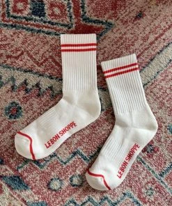 LE BON SHOPPE SPRING '22 BOYFRIEND SOCKS CLEAN WHITE