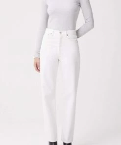 AGOLDE MAYA SCOOP NECK RIB LONG SLEEVE