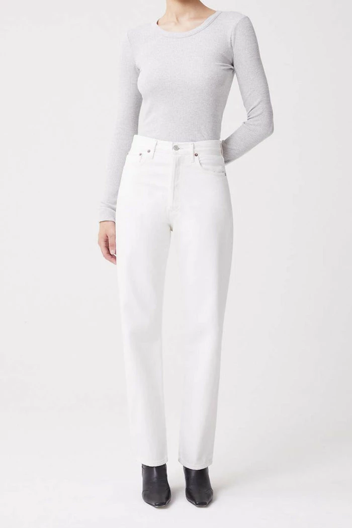 AGOLDE MAYA SCOOP NECK RIB LONG SLEEVE 2 AGOLDE MAYA SCOOP NECK RIB LONG SLEEVE