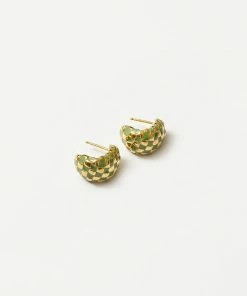 WOLF CIRCUS NEW IN LARGE NELLIE EARRINGS GREEN