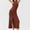 GANNI SOFTWARE LIGHT STRETCH JERSEY MAXI DRESS SPRING '22