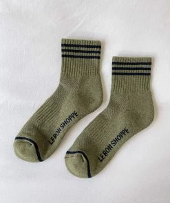LE BON SHOPPE SPRING '22 GIRLFRIEND SOCKS SAGE